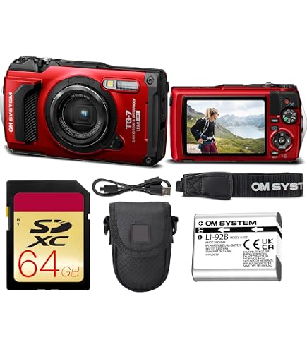 Amazon.com : OM SYSTEM Tough TG-7 Digital Camera Bundle (Black